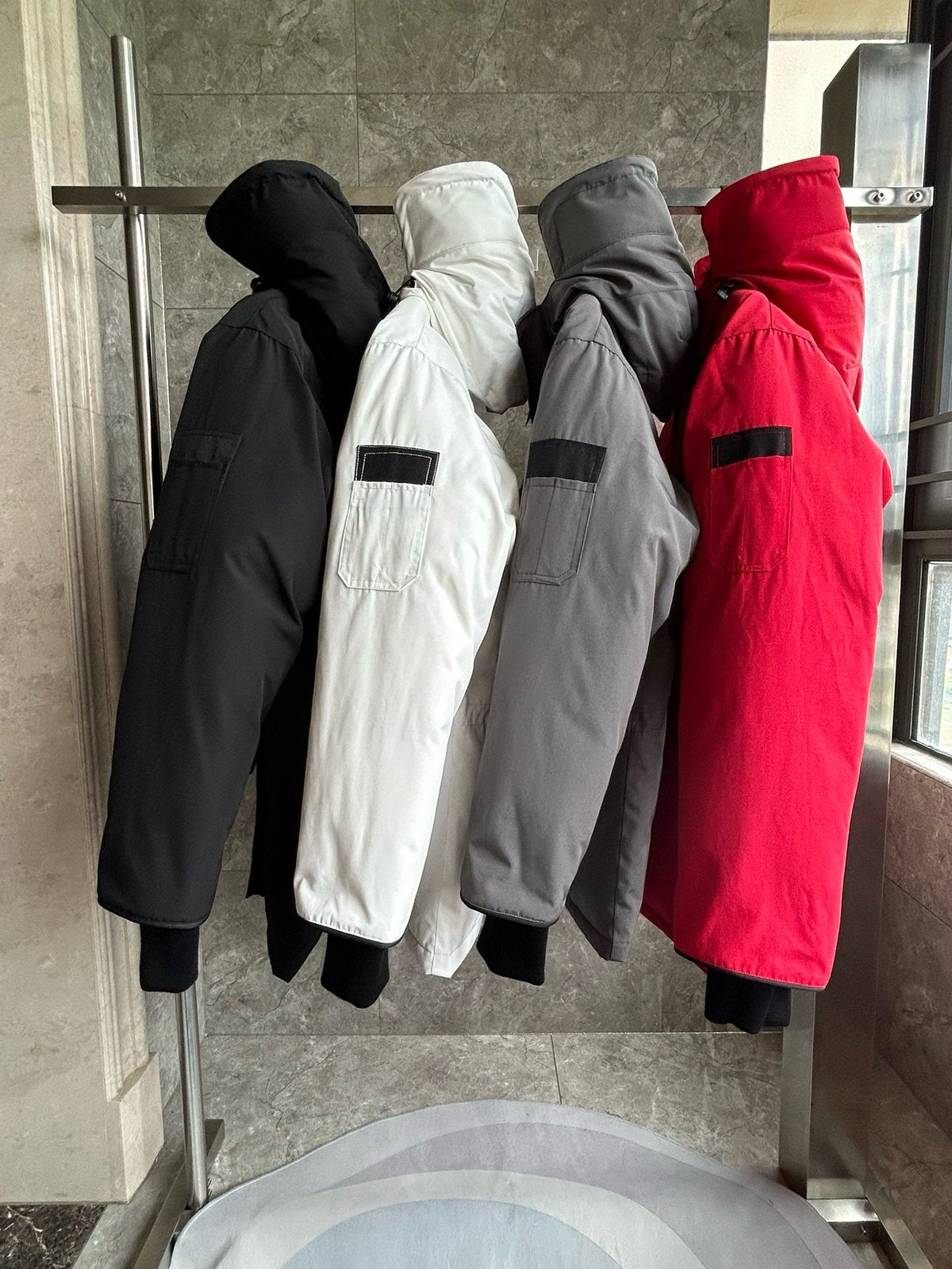 Black and White Parka - Men's
