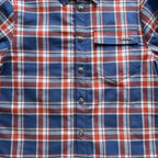 Blue Flannel Printed Sleeve Long-Sleeve - Men's