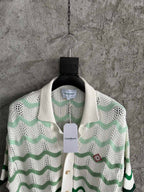 Green Wave Knit Shirt - Men's