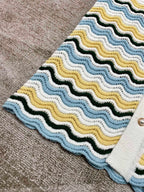 Blue Chevron Knit Shirt - Men's