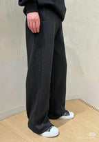Black Cotton Elasticated Straight - Men's