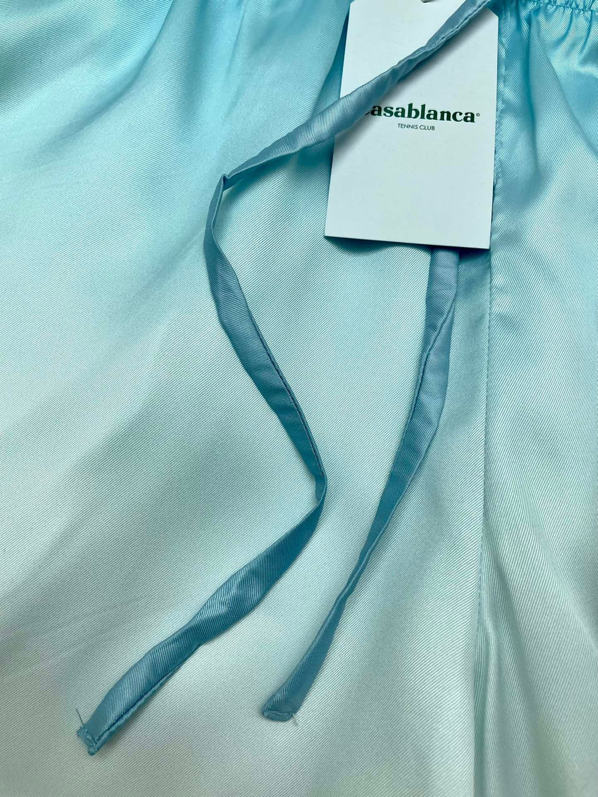 Blue Gradient Silk Shorts - Men's