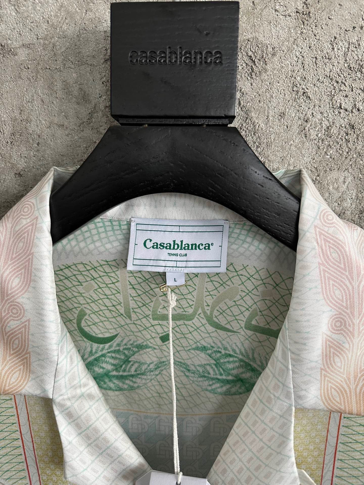 Muted Scenic Print Silk Shirt - Men's
