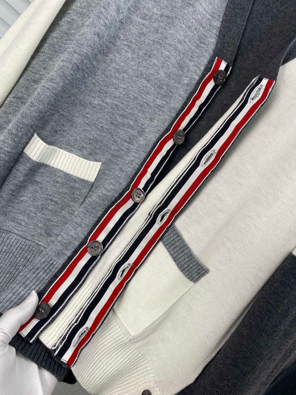 4-Bar Colourblock Cardigan - Men's