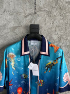 Underwater Print Silk Shirt - Men's