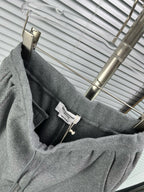 Grey Cotton Four-Bar Joggers - Men's