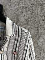 Pinstripe Silk Shirt - Men's