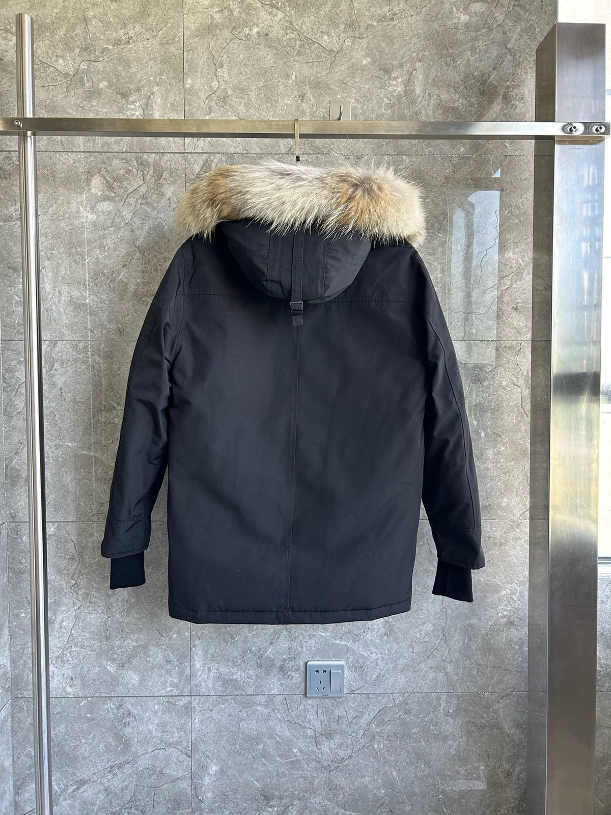 Black and Grey Parka - Men's