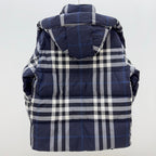 Navy Check Puffer Jacket - Men's