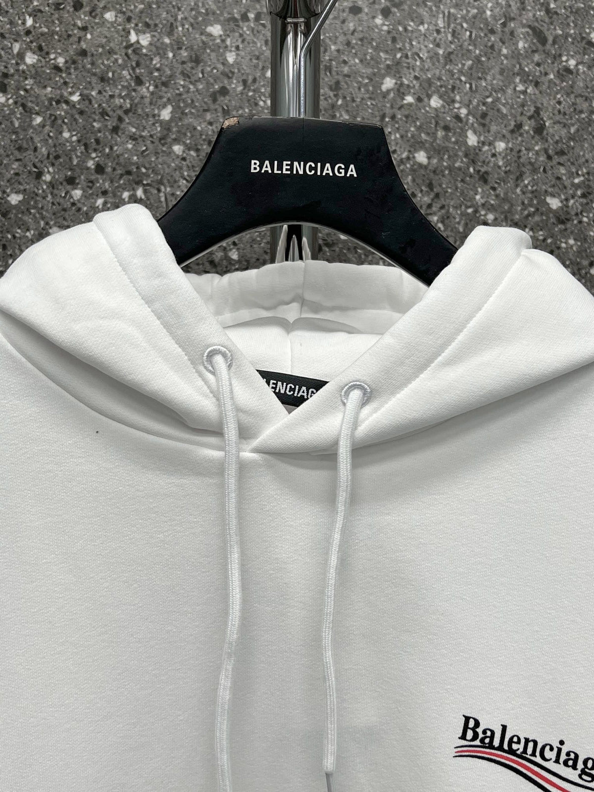 Black Cotton Chest Logo Pullover - Men's