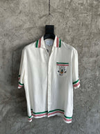 Crest Trim Silk Shirt - Men's