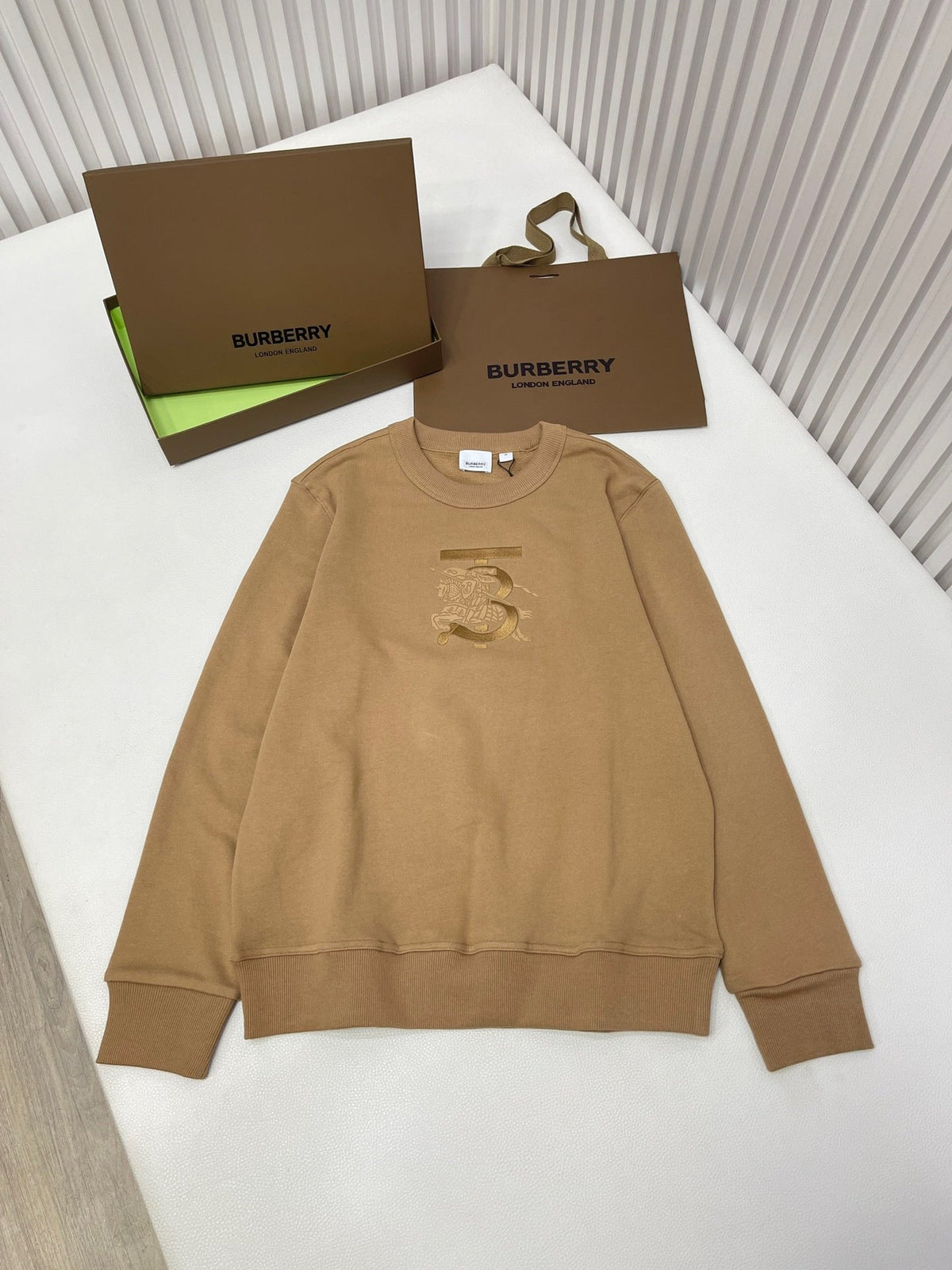 Navy Cotton Tonal Emblem Crewneck - Men's