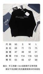Black Wool Text Logo Crewneck - Men's