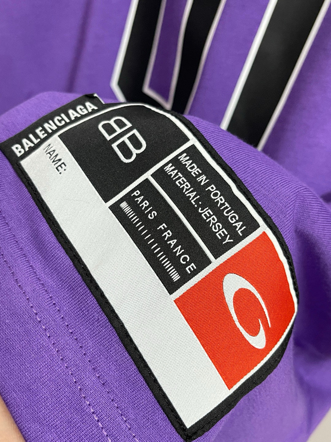 Black Jersey Numeral Short-Sleeve - Men's