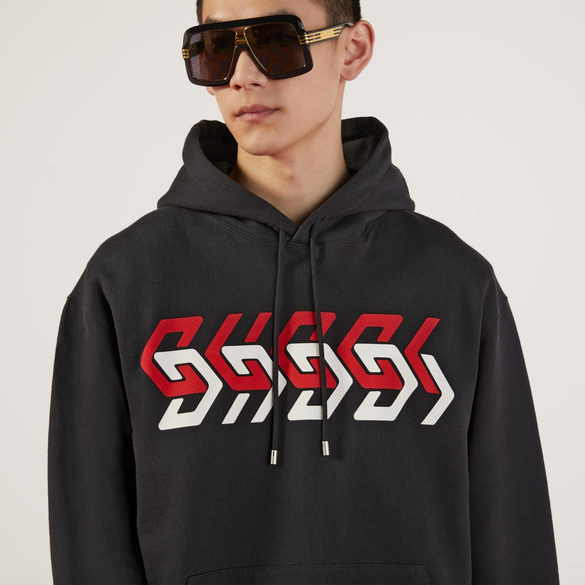 Jersey Sweatshirt with Mirror Print – a new play on the logo, this mirrored version is presented throughout the Aria – LUX VERSE Luxury Designer Fashion Outlet
