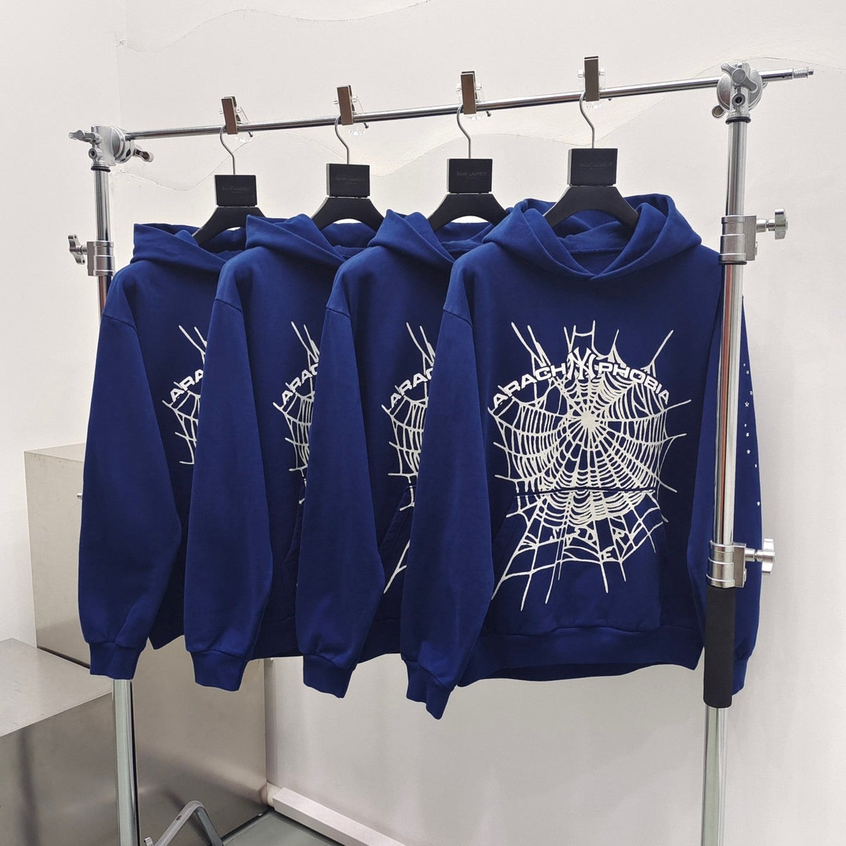 Navy Cotton Web Print Pullover - Men's