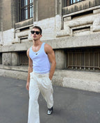 Black and White Tank Top - Men's