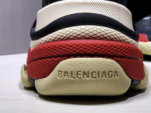 Triple S Black Red and Navy Sneakers