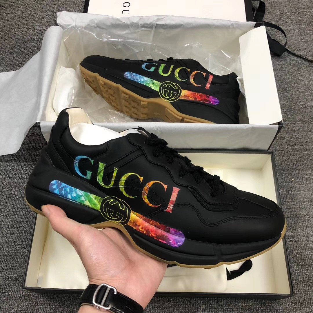 Rhyton Rainbow Logo Sneakers