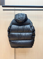 Dark Blue and Black Puffer Jacket - Men's