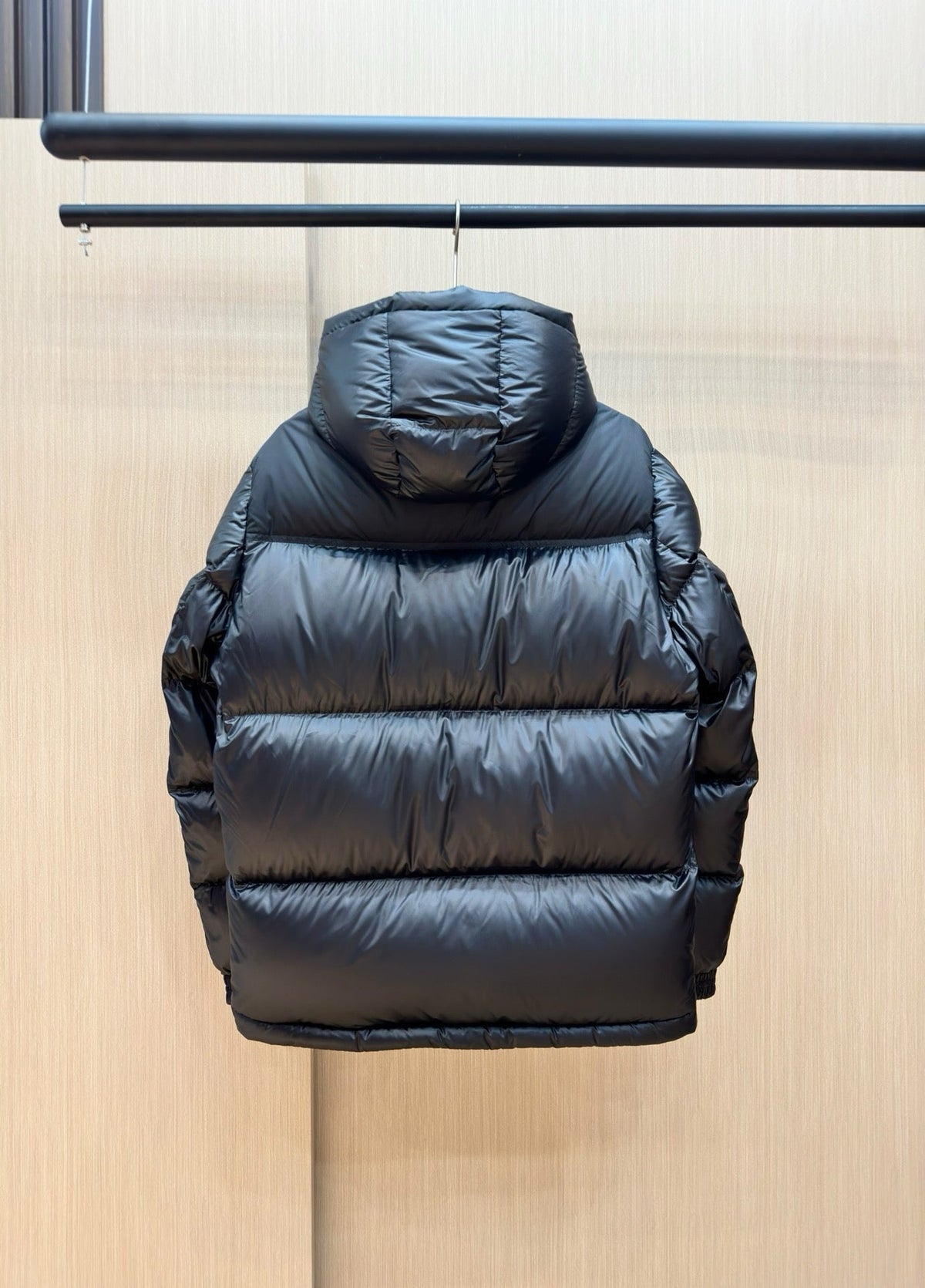 Dark Blue and Black Puffer Jacket - Men's