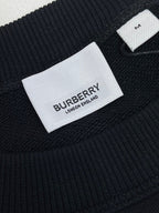 Navy Cotton Tonal Emblem Crewneck - Men's