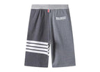 Grey Jersey Bar Stripe Drawstring - Men's