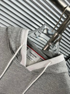 Grey Cotton Colourblock Zip-Through - Men's