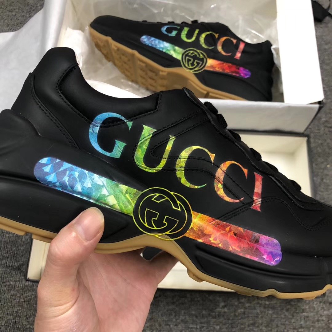 Rhyton Rainbow Logo Sneakers