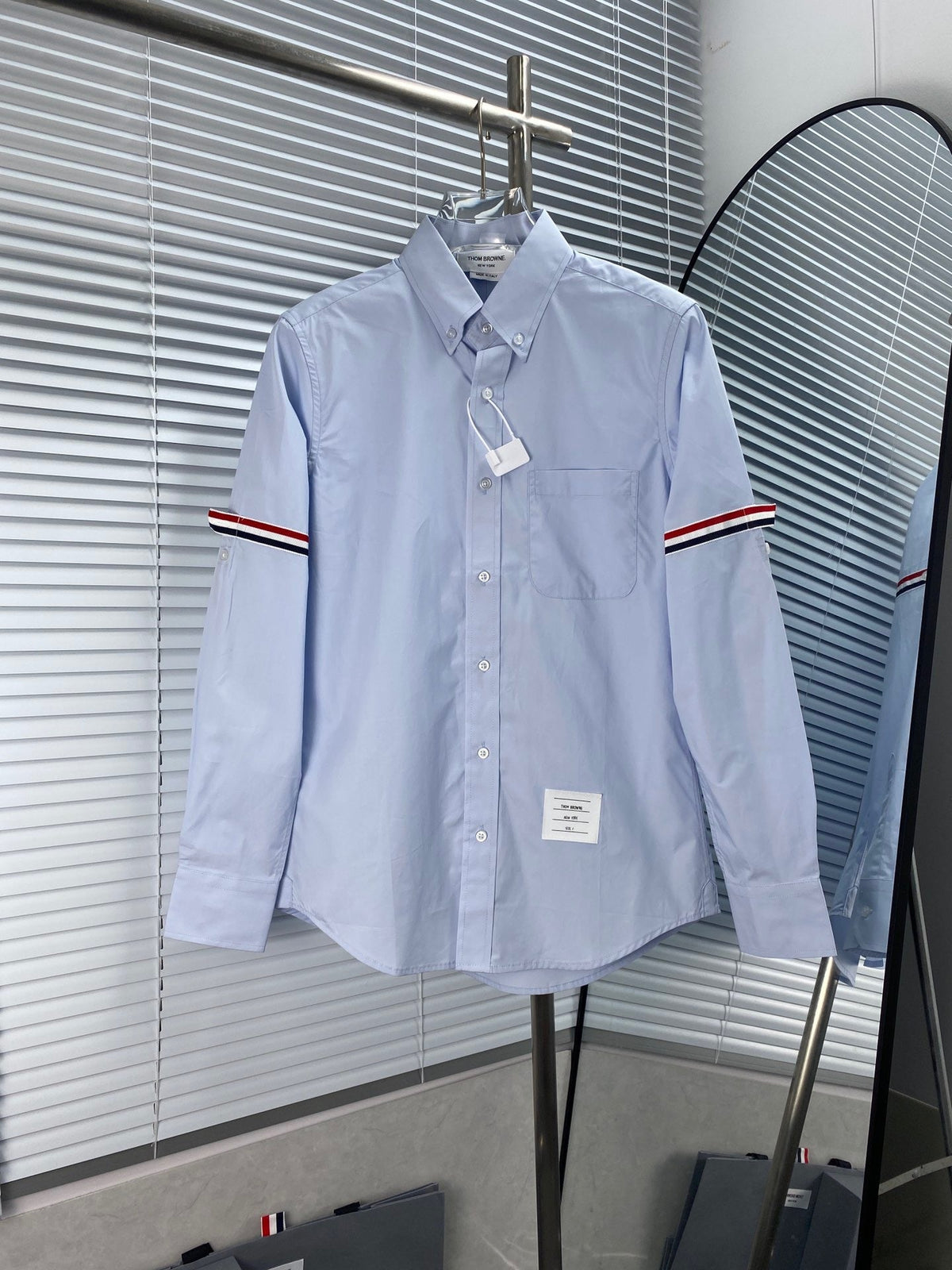 Blue Cotton Oxford Long-Sleeve - Men's