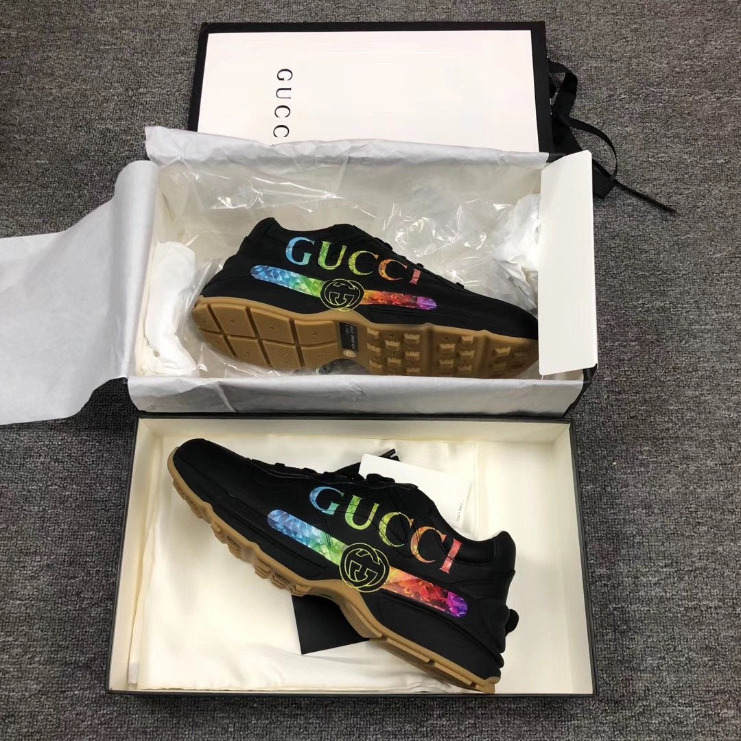 Rhyton Rainbow Logo Sneakers