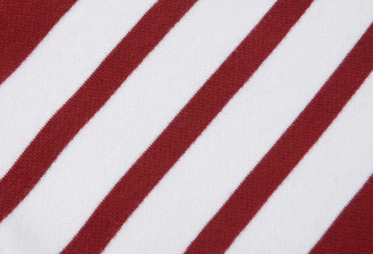 Grey Cotton Bar Stripe Pullover - Men's