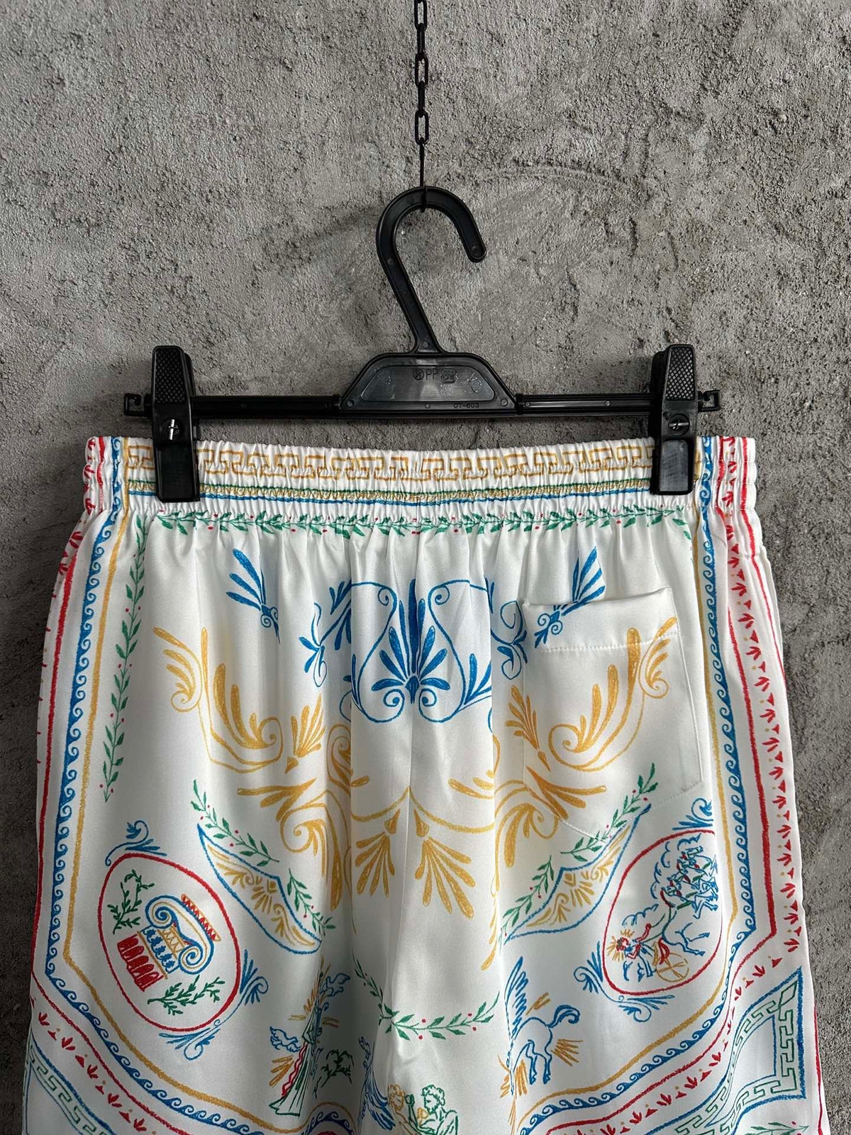 Ornate Print Silk Shorts - Men's