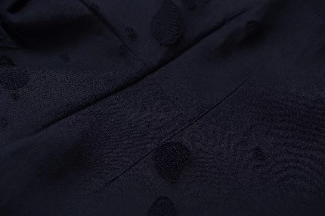 Black Cotton Logo Pullover - Men's
