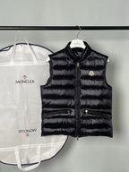 Black Nylon Lightweight Gilet - Men's