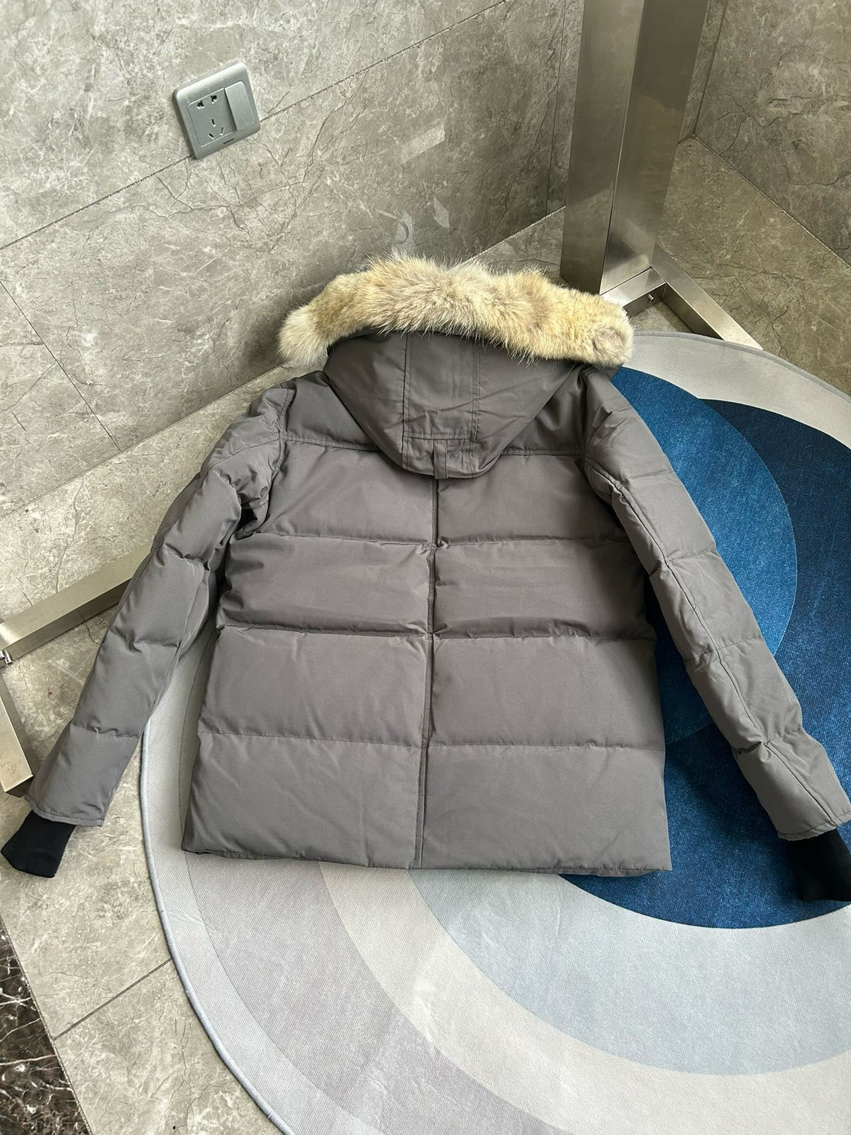Black and White Parka - Men's