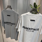 Grey Cotton Text Logo Short-Sleeve - Men's