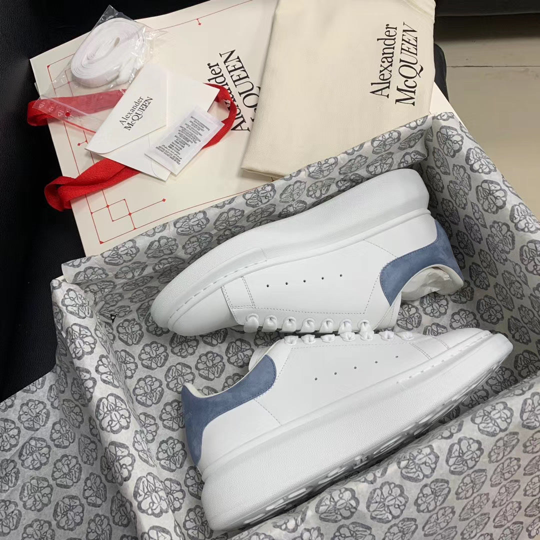 Oversized Dusty Blue Tab Sneakers