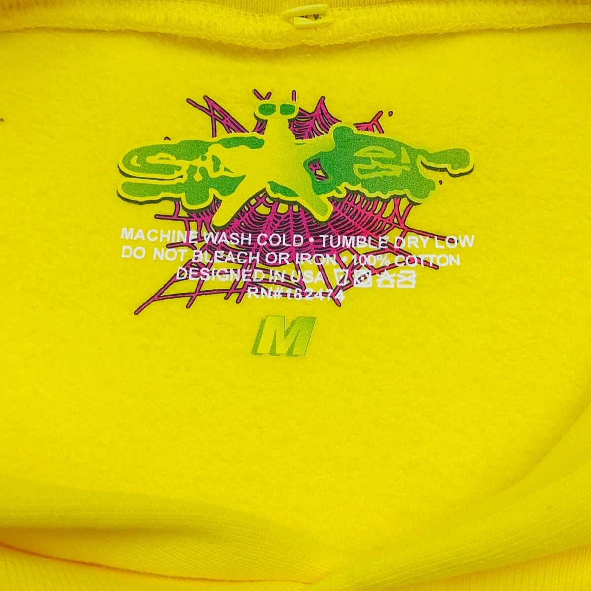 Yellow Cotton Star Print Pullover - Men's
