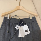 Grey Cotton Plain Joggers - Men's