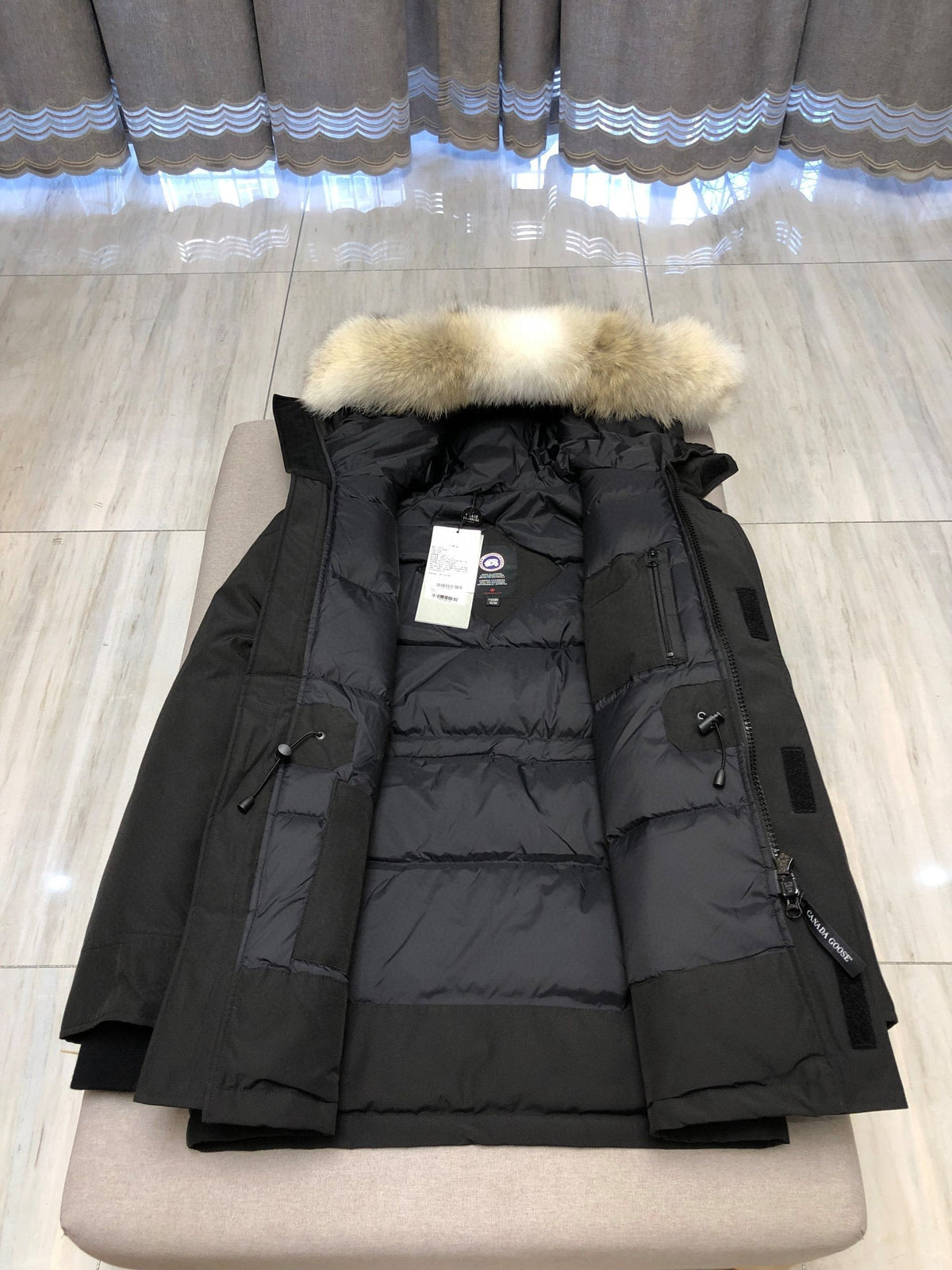 Black and White Parka - Men's