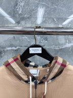 Black Cotton Check Lined Pullover - Men's