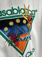 Green and Red Trim Silk Shirt - Men's