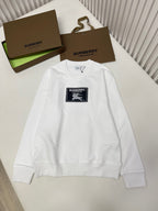Navy Cotton Label Patch Crewneck - Men's