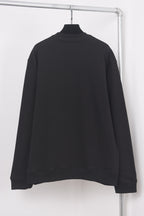 Black Cotton Triangle Logo Long-Sleeve - Men's
