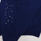Navy Cotton Web Print Pullover - Men's