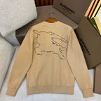 Navy Cotton Plain Crewneck - Men's