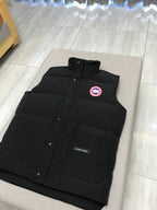 Black Nylon Arm Patch Gilet - Men's