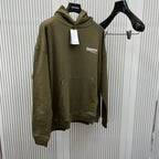 Olive Cotton Chest Logo Pullover - Men's