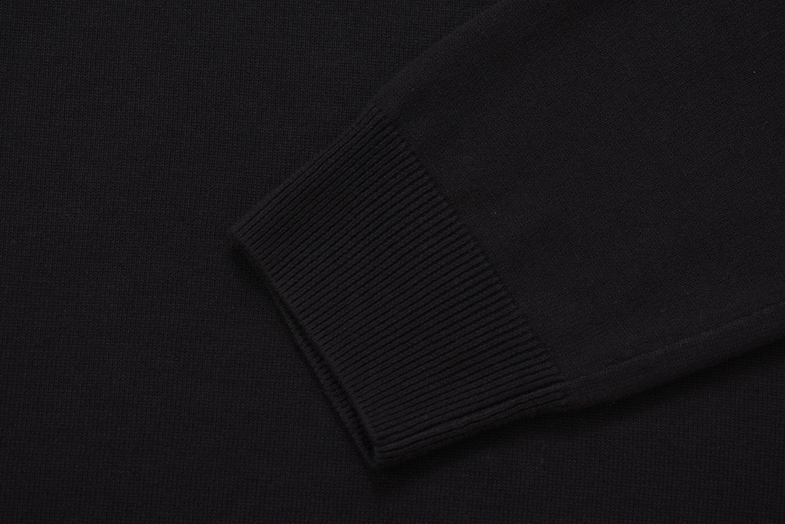 Grey Cotton Chest Logo Long-Sleeve - Men's